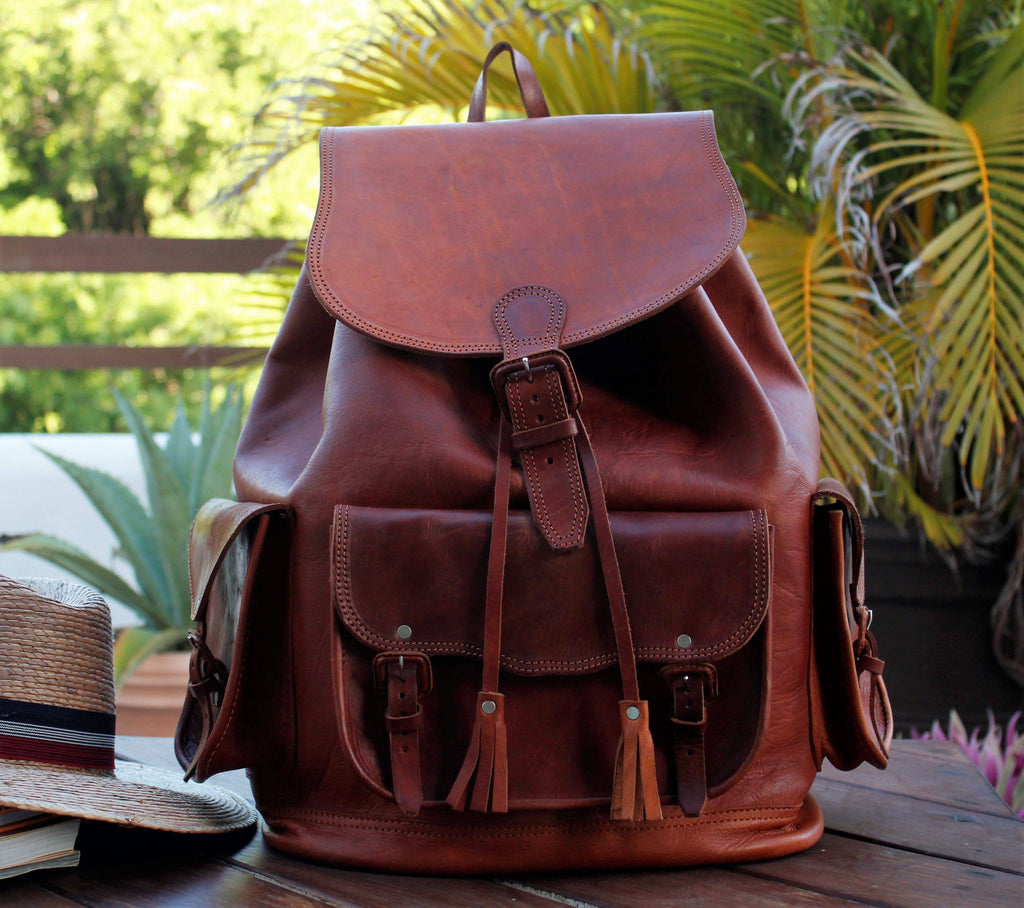 DeSoto Large Multi-Purpose Leather Backpack