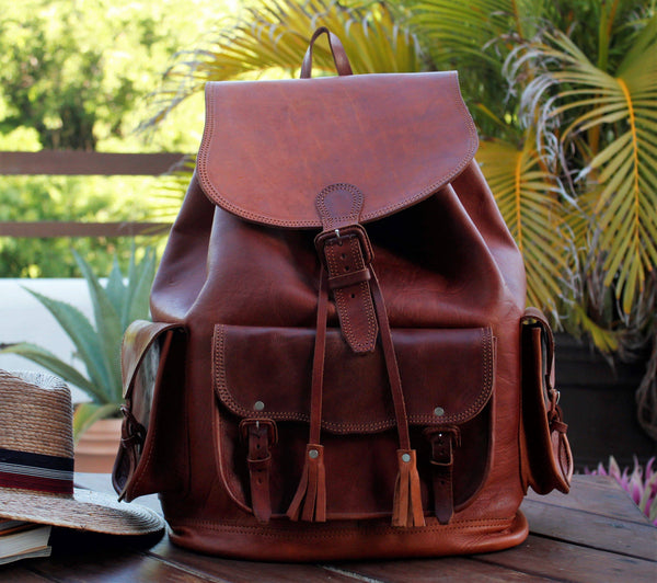 DeSoto Large Multi-Purpose Leather Backpack